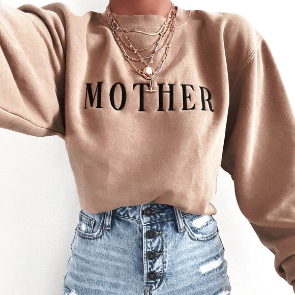 Vici Tops - Mother Embroidered Sweatshirt